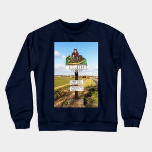 London Road Sign, Louth, Lincolnshire Crewneck Sweatshirt